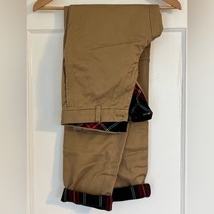 Brooks Brothers Red Fleece Flannel-Lined Chinos